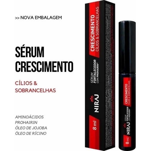 Niraj - Sérum Fort. De Cílios Com Prohairim 8ml - Vermelho